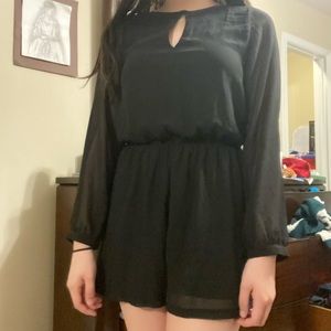 black backless express romper